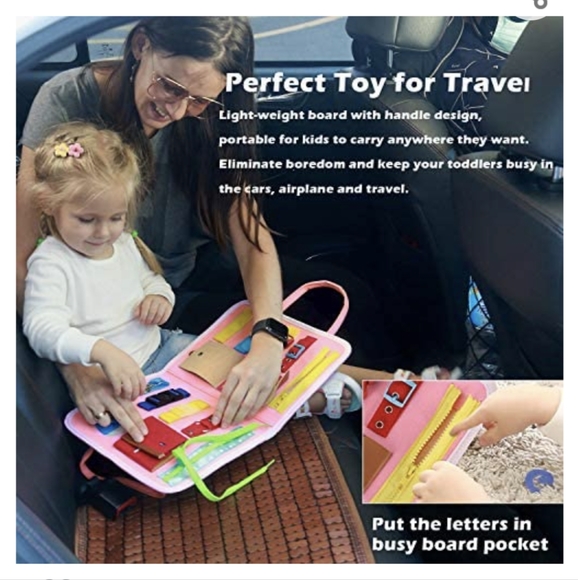 Sensory Busy Board for Fine Motor Skill, Montessori Toys. - Picture 2 of 3